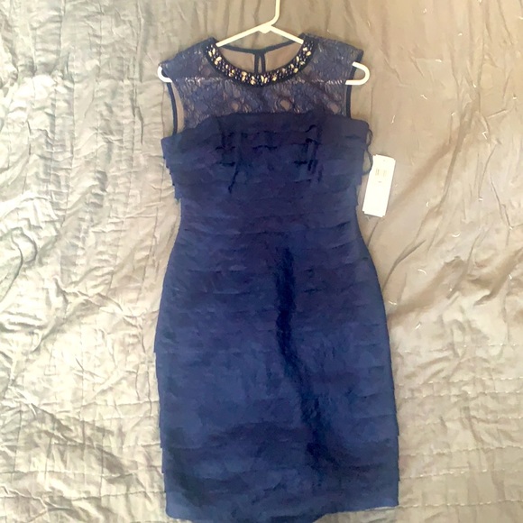 NWT Navy Blue London Times Cocktail/Party Dress - Picture 3 of 8
